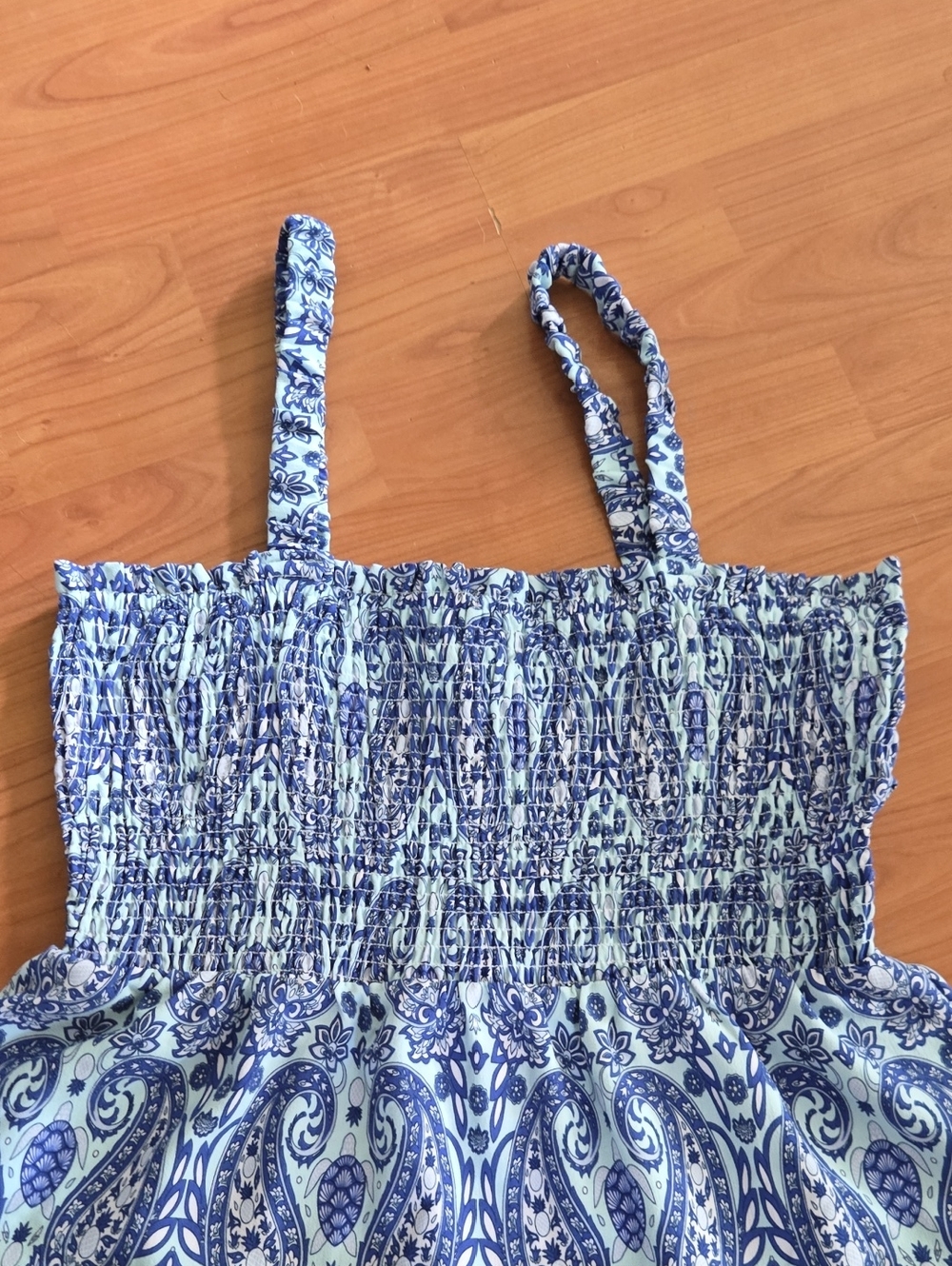Simply Southern Blue & White Paisley Mini Dress - Picture 4 of 5